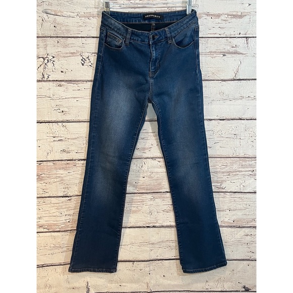 PROSPERITY Boot Cut Stretch Jeans Medium Wash with Fading-28/32 - Picture 1 of 2